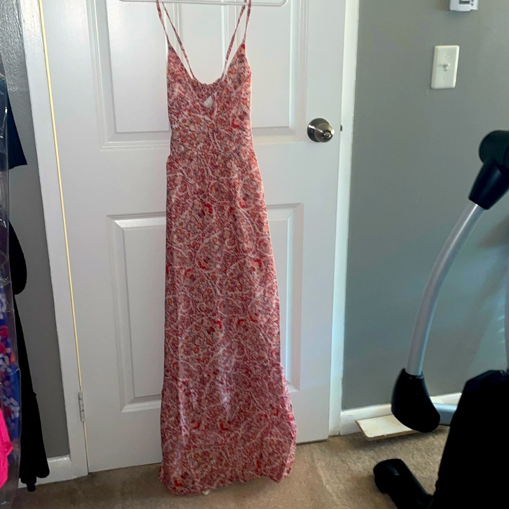 Vineyard Vines Red and White Printed Maxi Dress